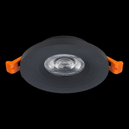 Св-к встр. Черный GU10 1*50W D95xH27 220V Без ламп ST205.408.01 - фото