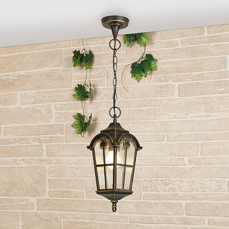 Уличный подвесной светильник Mira H черное золото IP44 Mira H черное золото Elektrostandard - фото