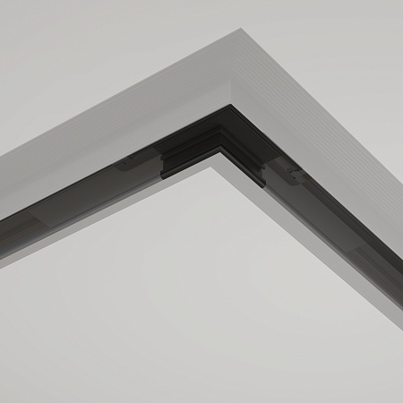 Коннектор угловой  встраиваемый Basity, черный  - фото