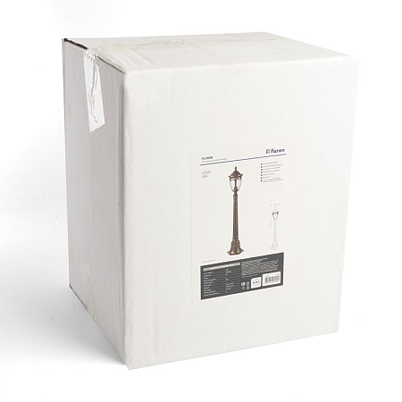 Светильник садово-парковый Feron PL686 столб 60W 230V E27, черное золото - фото