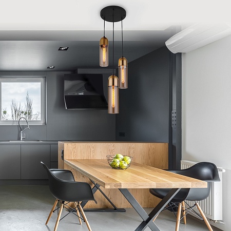 Подвесной светильник Eurosvet 50180/3 янтарный - фото