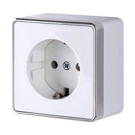 Розетка с заземлением Gallant белая WL15-02-01 - фото