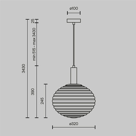 Подвесной светильник Maytoni Reels MOD268PL-01B - фото
