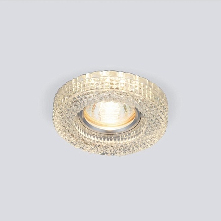 Точечный светильник с LED подсветкой 2213 MR16 CL прозрачный - фото