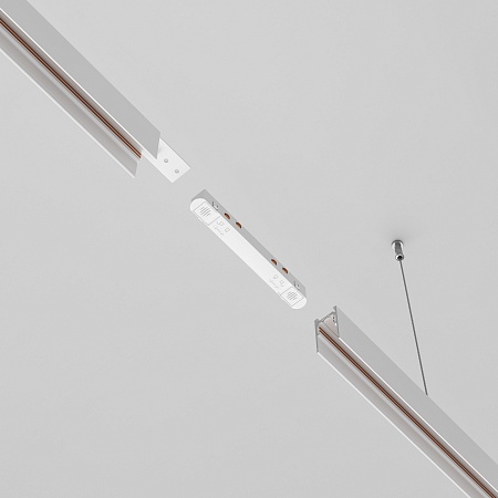 Коннектор питания прямой Exility белый - фото