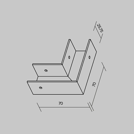 Коннектор угловой для профиля Elasity IP черный - фото