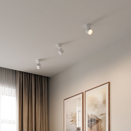 Светильник потолочный поворотный светодиодный Rolly 9W 3000K белый 25112/LED Elektrostandard - фото