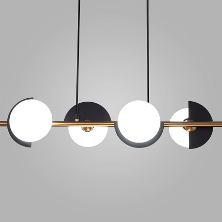 Подвесной светильник Eurosvet 70149/4 черный/латунь Smart - фото