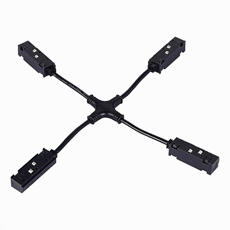 Ввод питания X-образный для магнитного шинопровода ST-Luce Черный ST006.469.00 - фото