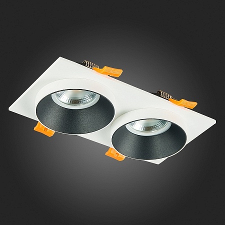 Св-к встр. Белый GU10 2*50W IP20 L175xW92xH38 220V Без ламп ST206.528.02 - фото