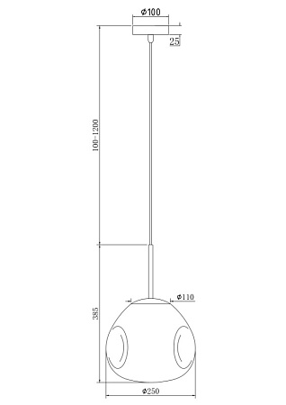 Подвесной светильник Maytoni Mabell P014PL-01G - фото