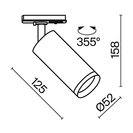 Трековый светильник Technical FOCUS LED TR021-1-12W4K-W-D-W - фото