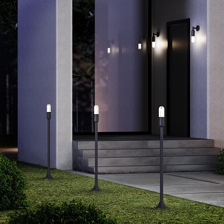 Светильник садово-парковый на столбе 35165/F черный Elektrostandard - фото