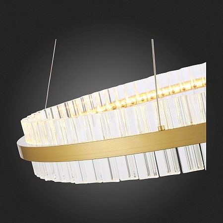 Светильник подвесной ST-Luce Матовое золото/Прозрачный LED 1*60W 3000K SL383.223.01 - фото