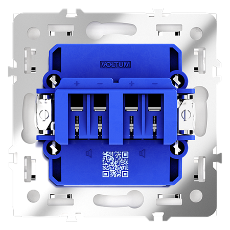 Розетка акустическая встраиваемая VOLTUM S70 4-местная, (кашемир)