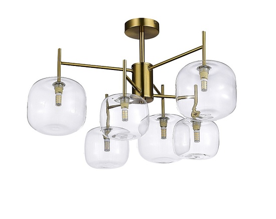 Люстра потолочная ST-Luce Латунь/Прозрачный G9 6*5W SL1049.302.06 - фото