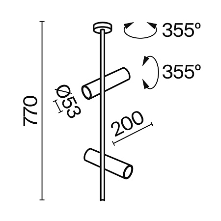 Потолочный светильник Technical Elti C021CL-02W - фото