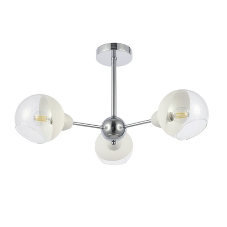 Светильник потолочный Хром/Прозрачный, Матовый никель E14 3*40W SLE102702-03 - фото