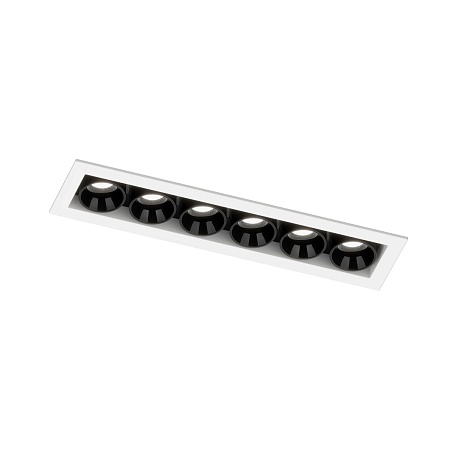 DK2514-WB Встраиваемый светильник SPACE со светодиодом L126mm 220V 10W 38° 4000К IP20 белый/черный алюминий - фото