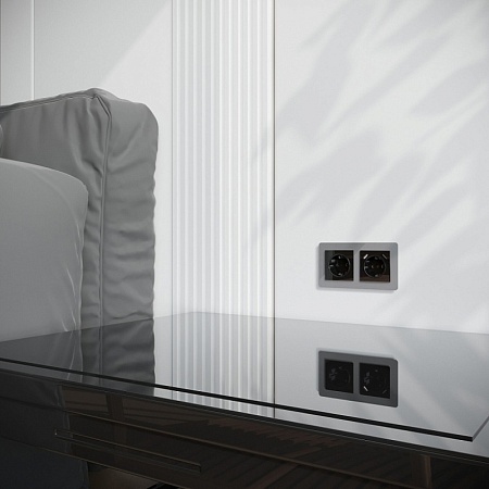 Накладка для розетки USB (черный акрил) W1179548 - фото