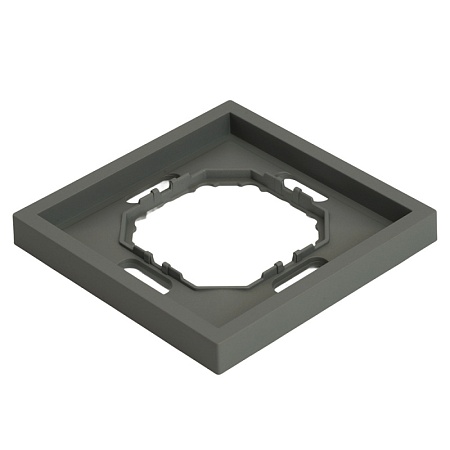 Рамка STEKKER, PFR00-5001-10 1-местная, серия Эмили, платиново-серый, soft touch - фото