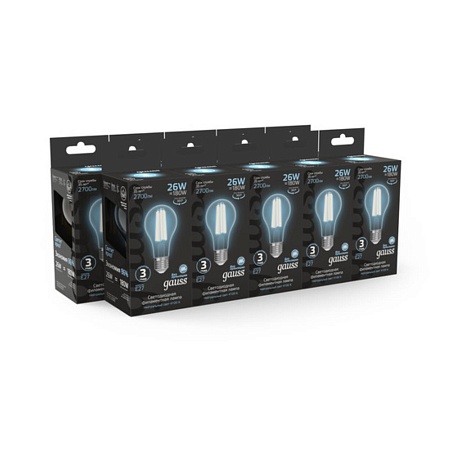 Светодиодная филаментная лампа Gauss FILAMENT A70 26W 2700Lm 4100K E27 102902226 - фото