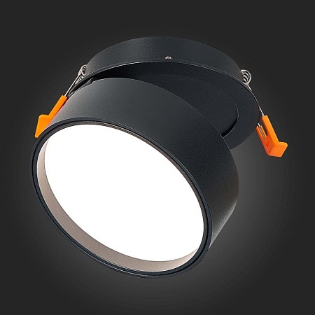 Встраиваемый поворотный светильник Черный LED 1*14W 3000K 1 100Lm Ra>90 120° IP20 D105x ST651.438.14 - фото