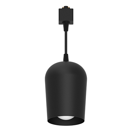 Светильник Feron AL197 трековый однофазный на шинопровод под лампу на подвесе E27, черный - фото