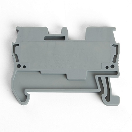 Зажим пружинный, 2-проводной проходной ЗНИ - 6,0 (JXB ST 6), серый STEKKER - фото