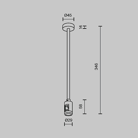 Комплектующие для систем освещения с токоведущими элементами Technical TRA158C-B1-PT - фото