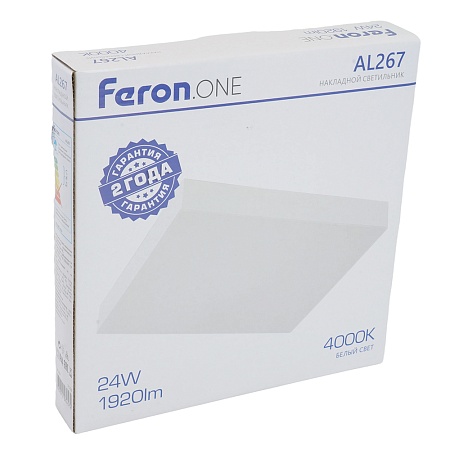 Светодиодный светильник Feron AL267 накладной 24W 4000K белый - фото