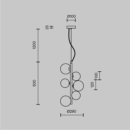Подвесной светильник Maytoni Dallas MOD545PL-06B - фото