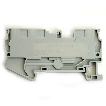 Зажим пружинный, 3-проводной проходной ЗНИ - 4 ,JXB PT 4  TW, серый LD573-1-25 - фото