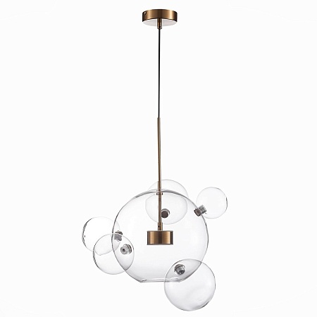 Светильник подвесной ST-Luce Латунь/Прозрачный LED 1*14W 3000K SL1133.213.01 - фото