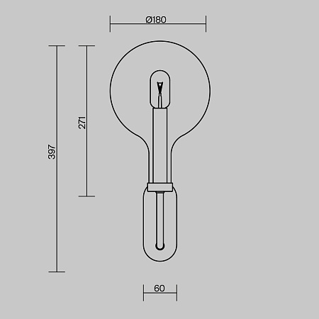 Настенный светильник (бра) Maytoni Status MOD333WL-01BS - фото