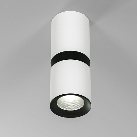 Светильник потолочный светодиодный 12W 4000К белый/чёрный 25048/LED Elektrostandard - фото
