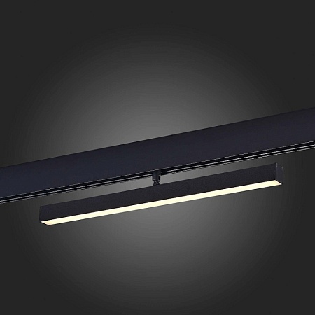Магнитный трековый светильник Черный LED 1*12W 3000K 700Lm Ra>90 120° IP20 L405xW22,5xH ST802.436.12 - фото
