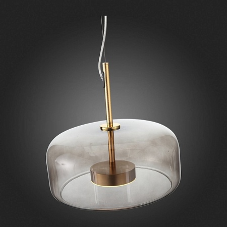 Светильник подвесной ST-Luce Золотистый/Дымчатый LED 1*9W 3000K SL1053.243.01 - фото