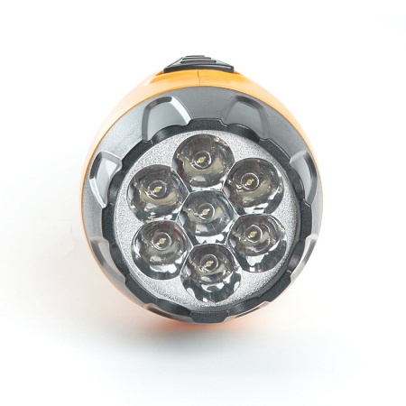 Фонарь аккумуляторный, 7 LED DC (свинцово-кислотная батарея), желтый, TH2294 (TH93B) - фото