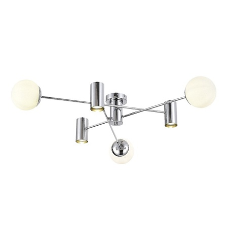 Светильник потолочный Хром/Белый GU10+E27 3+3*5+60W SLE1105-102-06 - фото