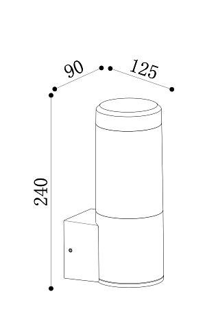 Настенный светильник (бра) Outdoor Koln O590WL-L8B4K - фото