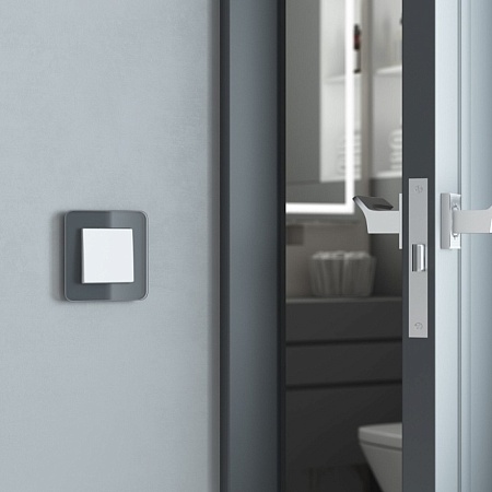 Выключатель одноклавишный (белый матовый) W1110061 - фото