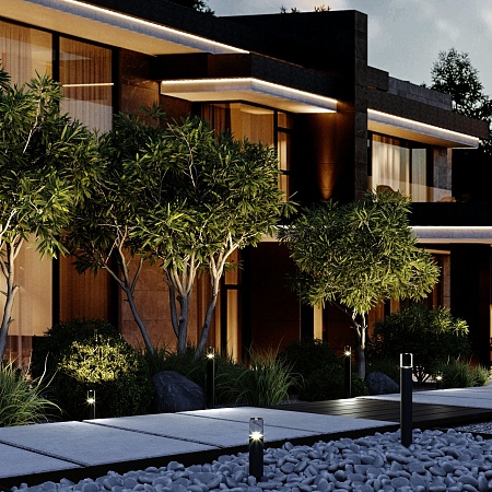 Светильник садово-парковый светодиодный Hidden черный 35166/S черный Elektrostandard - фото