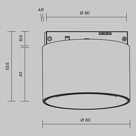 Трековый светильник Technical Alfa S TR188-1-5W4K-M-B - фото