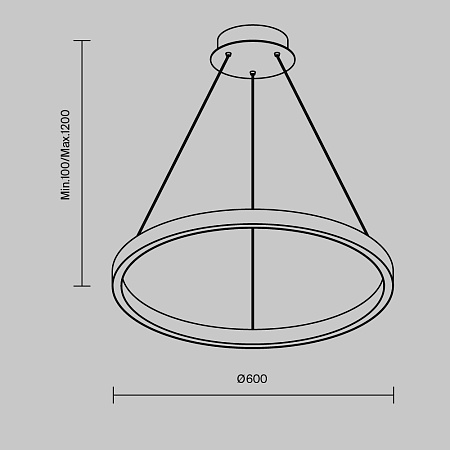 Подвесной светильник Maytoni Rim MOD058PL-L32BSK - фото