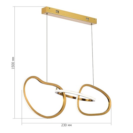 Светильник подвесной ST-Luce Золотистый/Золотистый LED 1*26W 4000K SL6505.203.26 - фото