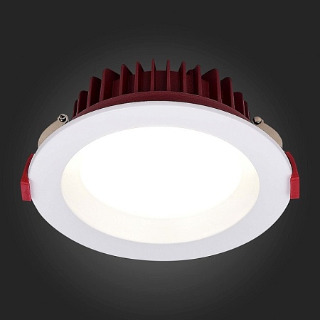 Св-к встр. Белый LED 1*12W 4000K 960Lm Ra80 100° IP44 D115xH47 100-240VV ST752.548.12 - фото