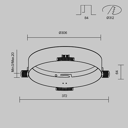 Аксессуар для встраиваемого светильника Technical Zon DLA032-TRS36-W - фото