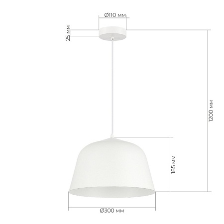 Светильник подвесной Белый/Белый E27 1*40W SLE1805-503-01 - фото