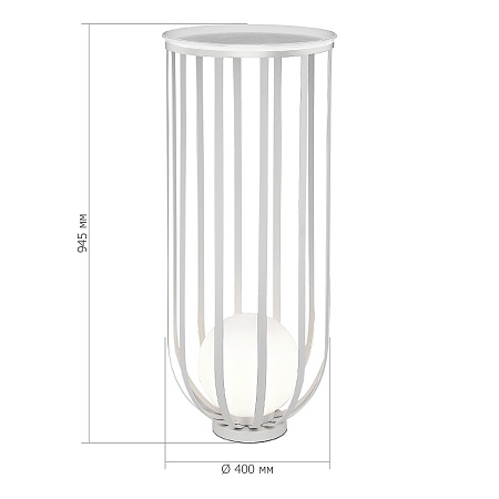 Светильник напольный ST-Luce Белый/Белый E27 1*60W SL6129.505.01 - фото
